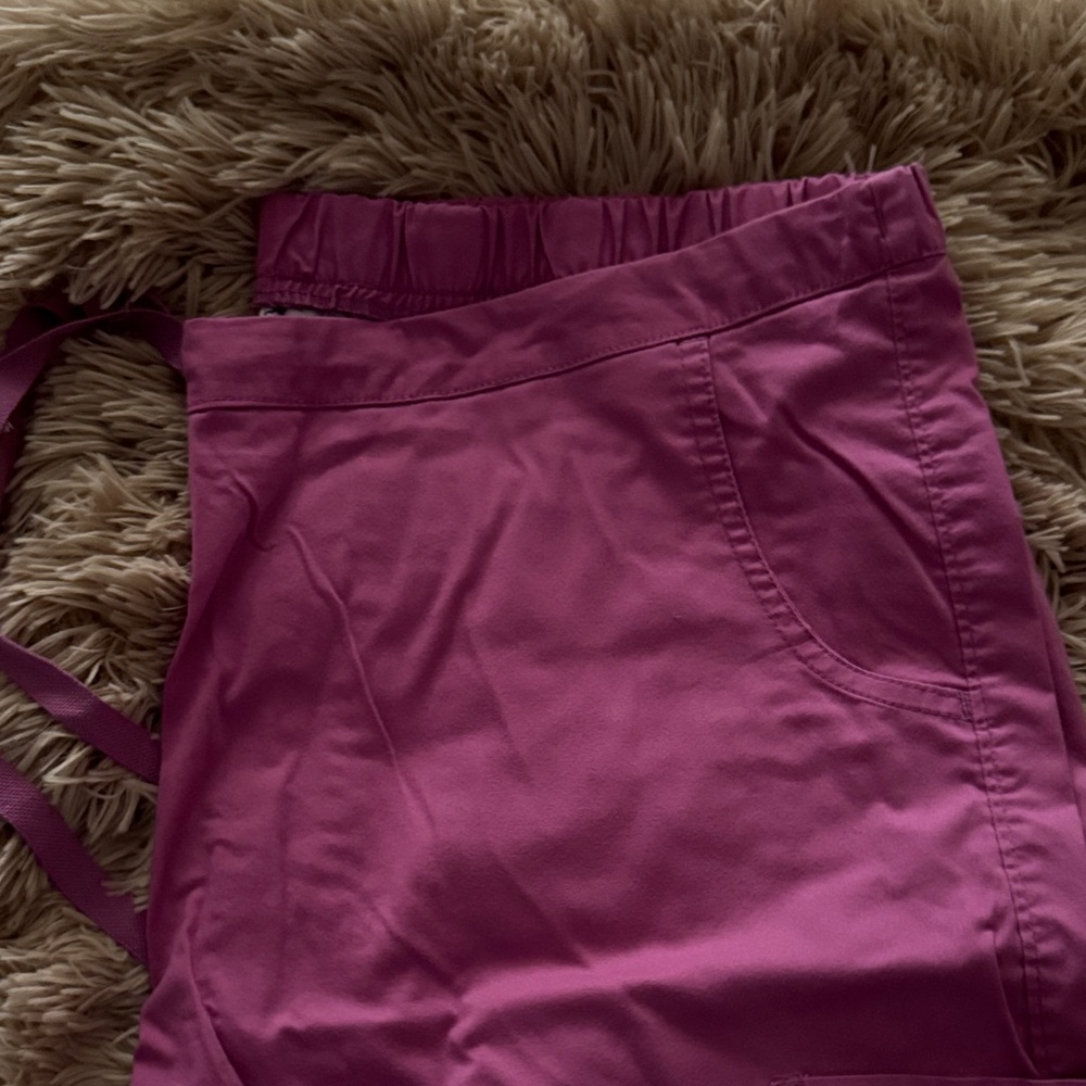 Stylish High Waist Fuchsia scrub uniform